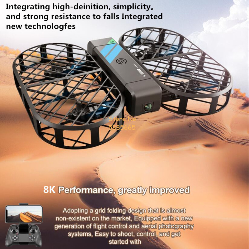 Drone E88Pro Rc 4K - 8K HD-camera 360° ° Bescherming Optische