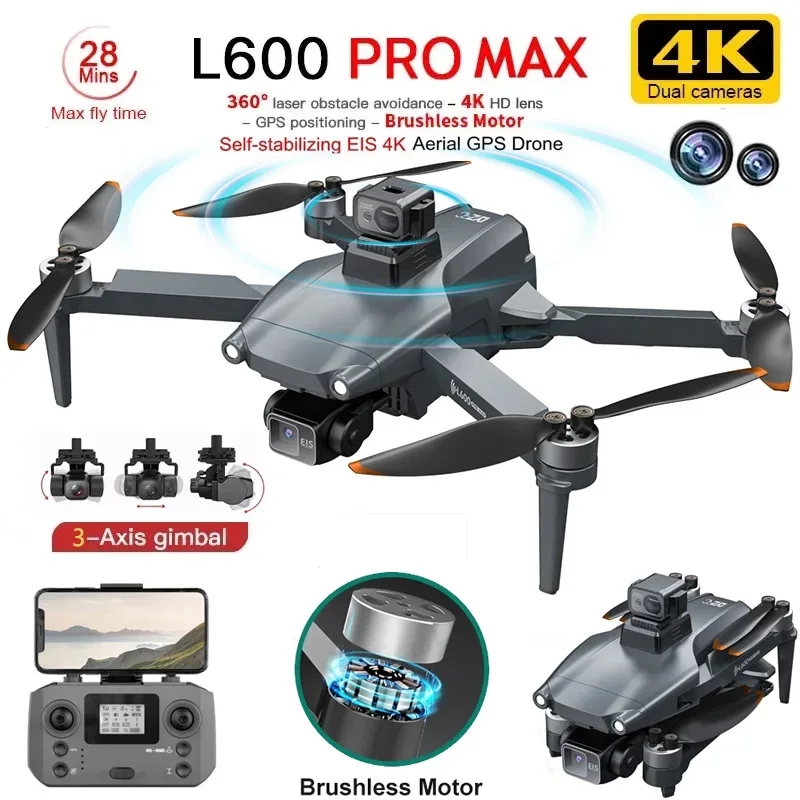 Drone E88Pro Rc 4K - L600 PRO MAX GPS Drone Professionele