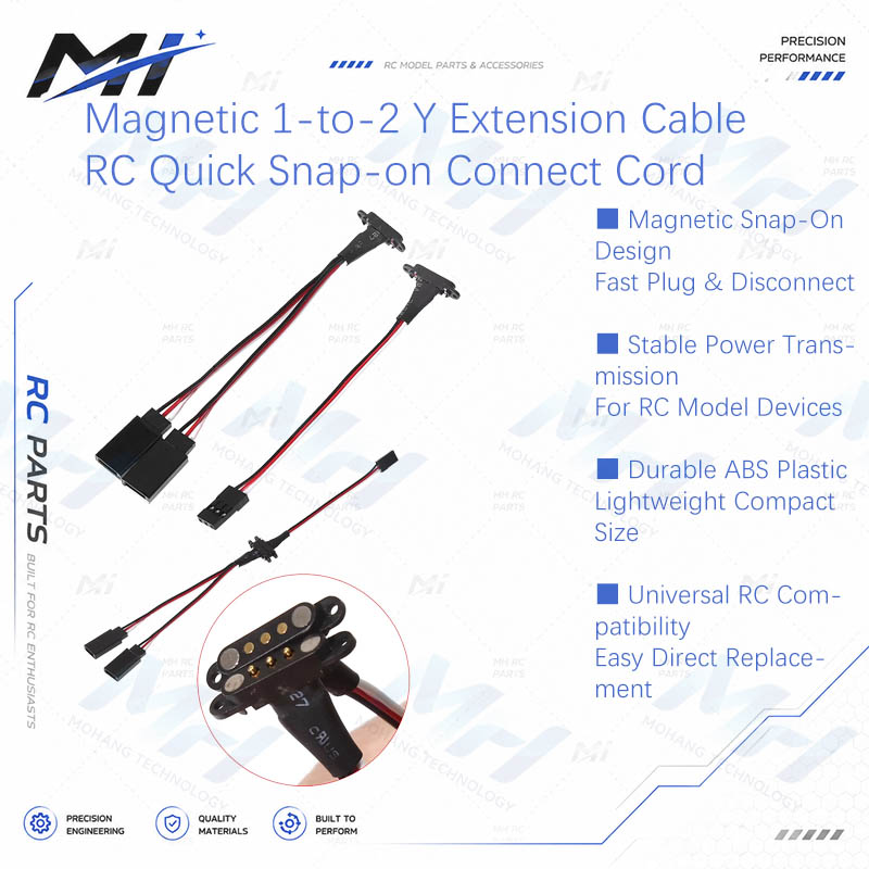 Drone Rc Battery - Magnetische 1-op-2 Y-verlengkabel JR-stekker snelkoppeling voor