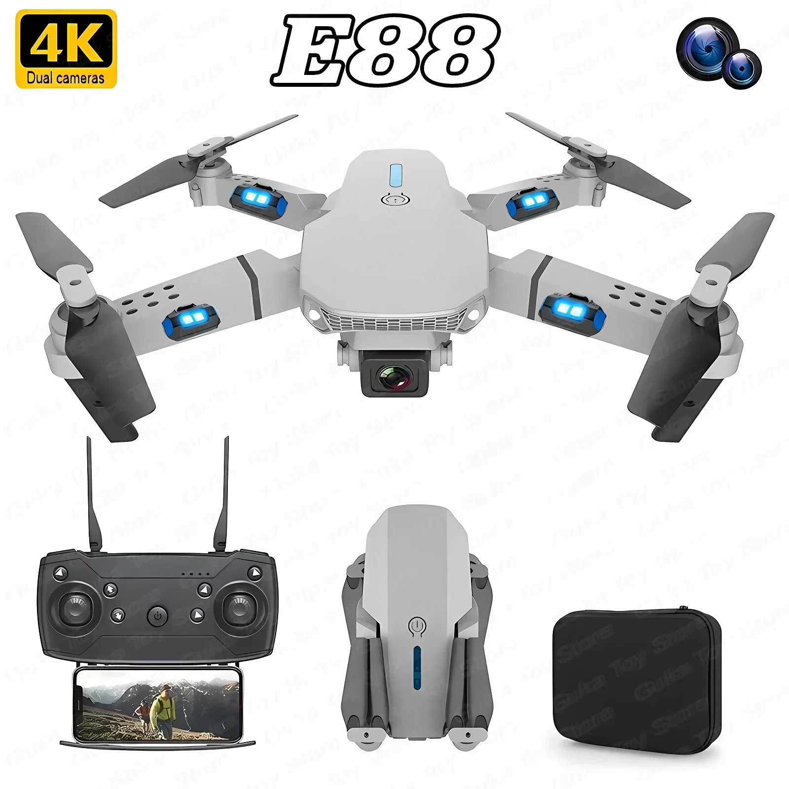 E88 Pro WIFI FPV Drone Grootho - Drone E88Pro Rc 4K recensie en prijs