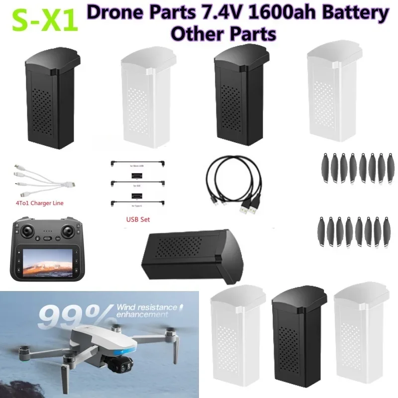 S-X1 MAX GPS Drone Batterij 7. - Lyzrc Drone recensie en prijs